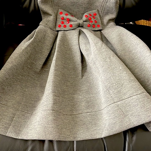 Deux Par Deux Girls 6 Dress Beautiful Grey Dress - Picture 2 of 6